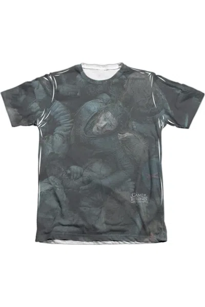 Gildan Game Of Thrones Jon Snow The Throne Adult Poly/cotton Short Sleeve Tee / T-shirt In White