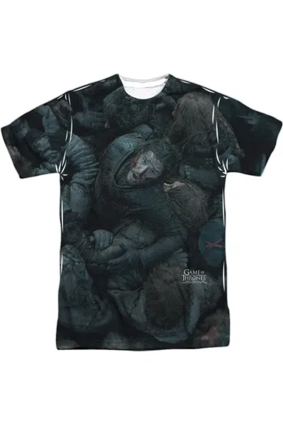 Gildan Game Of Thrones Jon Snow The Throne Short Sleeve Adult Poly Crew Tee / T-shirt In White