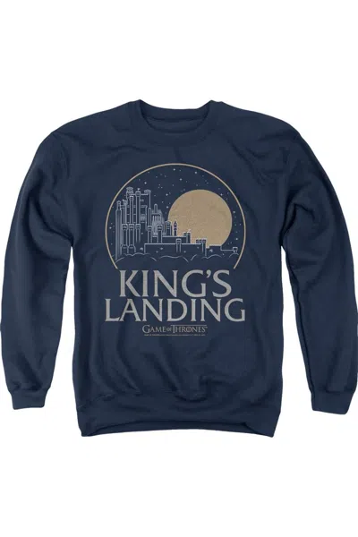 Gildan Game Of Thrones Kings Landing Adult Crewneck Sweatshirt In Blue