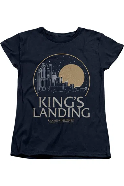 Gildan Game Of Thrones Kings Landing Short Sleeve Women´s Tee / T-shirt In Blue