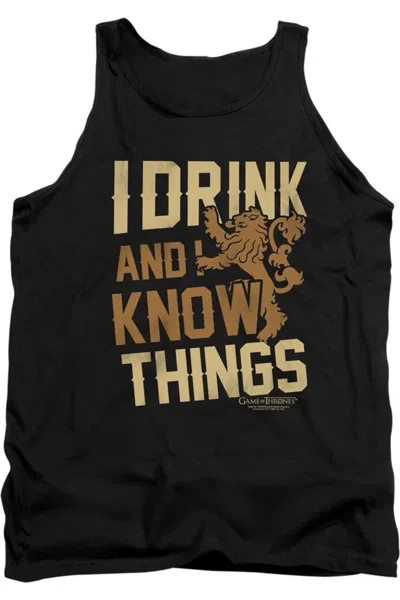 Gildan Game Of Thrones Know Things Adult Tank Top In Black