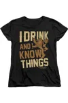 Gildan Game Of Thrones Know Things Short Sleeve Women´s Tee / T-shirt In Black