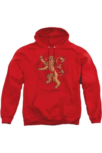 Gildan Game Of Thrones Lannister Burst Sigil Adult Pull Over Hoodie / Hooded Sweatshirt In Red