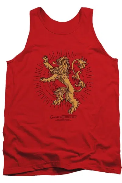 Gildan Game Of Thrones Lannister Burst Sigil Adult Tank Top In Red