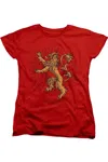 Gildan Game Of Thrones Lannister Burst Sigil Short Sleeve Women´s Tee / T-shirt In Red