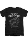 Gildan Game Of Thrones Mother Of Dragons Short Sleeve Adult V Neck Premium Cotton Tee / T-shirt In Black