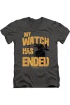 Gildan Game Of Thrones My Watch Has Ended Short Sleeve Adult V Neck Premium Cotton Tee / T-shirt In Pink