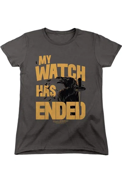 Gildan Game Of Thrones My Watch Has Ended Short Sleeve Women´s Tee / T-shirt In Pink