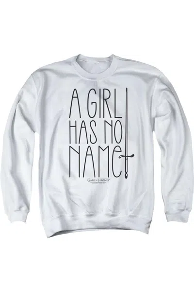 Gildan Game Of Thrones No Name Adult Crewneck Sweatshirt In White