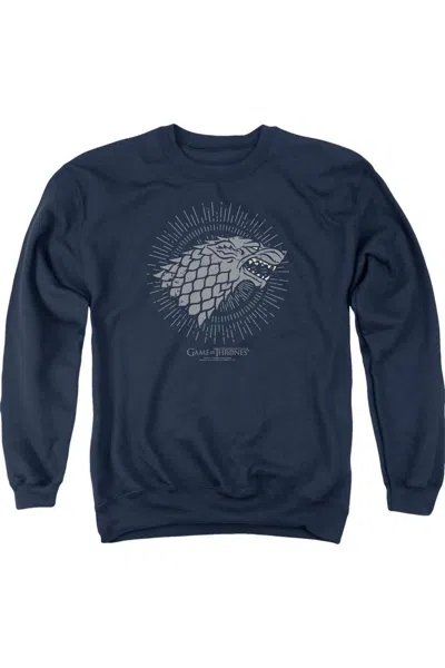 Gildan Game Of Thrones Stark Burst Sigils Adult Crewneck Sweatshirt In Blue