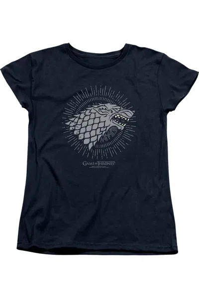 Gildan Game Of Thrones Stark Burst Sigils Short Sleeve Women´s Tee / T-shirt In Blue
