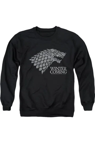 Gildan Game Of Thrones Startk Winter Is Coming On Black Adult Crewneck Sweatshirt