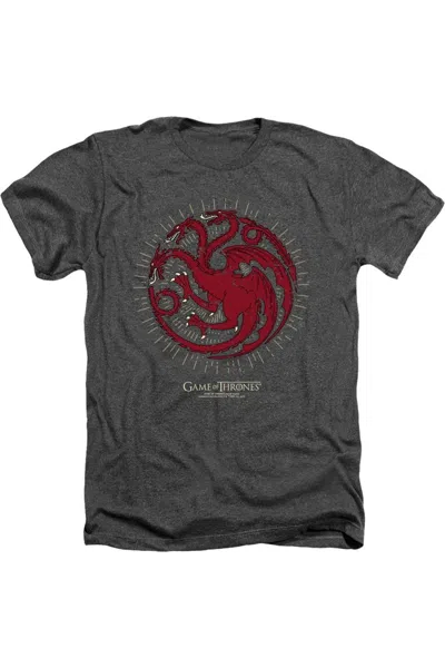 Gildan Game Of Thrones Targaryen Burst Sigil Adult Heather Tee / T-shirt In Multi