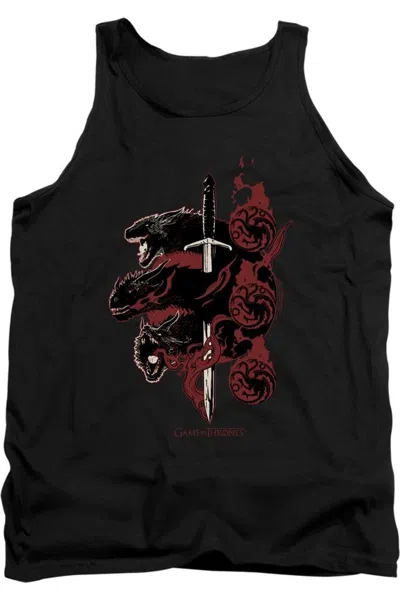 Gildan Game Of Thrones Targaryen Dragons Adult Tank Top In Black