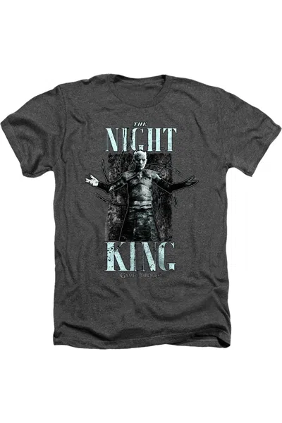 Gildan Game Of Thrones The Night King Adult Heather Tee / T-shirt In Gray