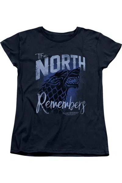 Gildan Game Of Thrones The North Remembers Short Sleeve Women´s Tee / T-shirt In Blue