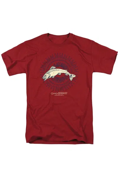 Gildan Game Of Thrones Tully Burst Sigil Short Sleeve Adult Tee / T-shirt In Red