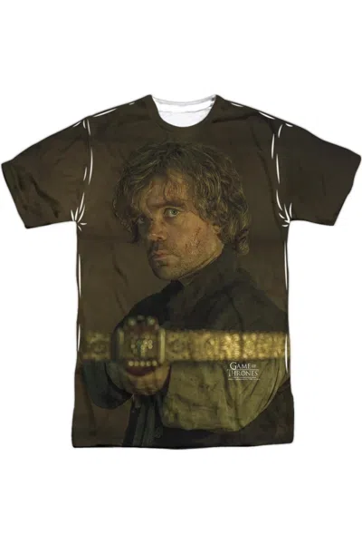 Gildan Game Of Thrones Tyrion For The Throne Short Sleeve Adult Poly Crew Tee / T-shirt In White