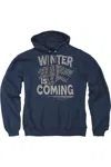 Gildan Game Of Thrones Winter Is Coming Adult Pull Over Hoodie / Hooded Sweatshirt In Blue