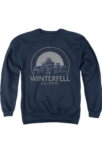 Gildan Game Of Thrones Winterfell Adult Crewneck Sweatshirt In Blue