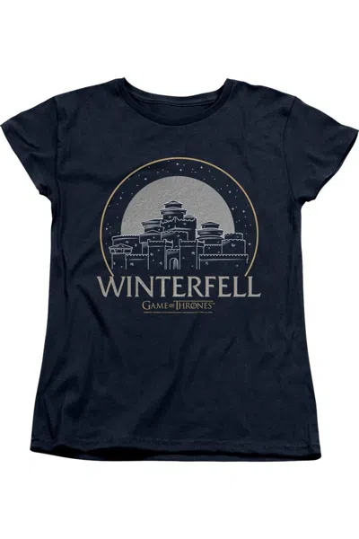 Gildan Game Of Thrones Winterfell Short Sleeve Women´s Tee / T-shirt In Blue