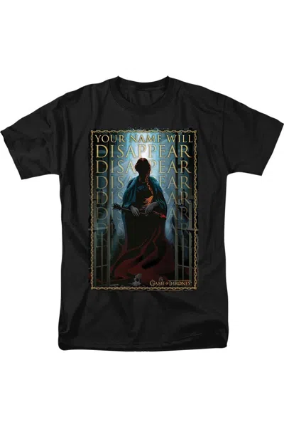 Gildan Game Of Thrones Your Name Will Disappear Short Sleeve Adult Tee / T-shirt In Black