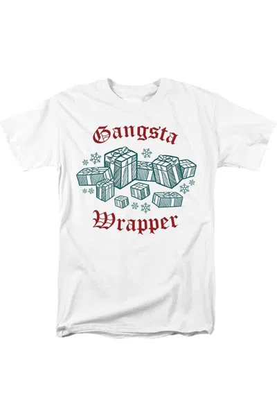 Gildan Gangsta Wrapper This Christmas Unisex Adult T-shirt In White