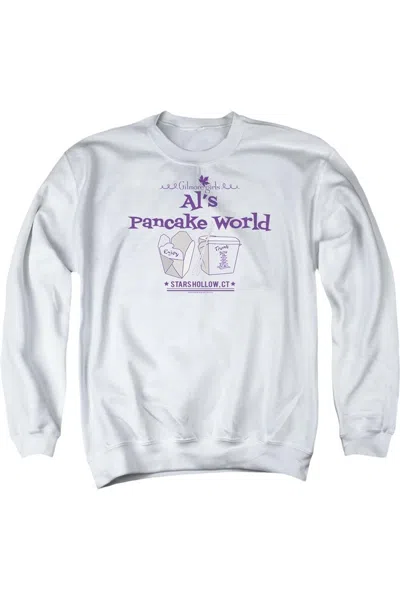Gildan Gilmore Girls Als Pancake World Adult Crewneck Sweatshirt In White