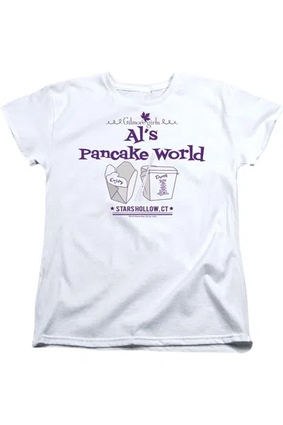 Gildan Gilmore Girls Als Pancake World Short Sleeve Womens Tee / T-shirt In White