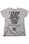 Gildan Gilmore Girls More Coffee Short Sleeve Womens Tee / T-shirt In Multi