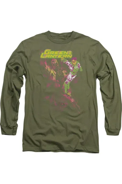 Gildan Gl Lantern Spray Long Sleeve Adult Tee / T-shirt In Green