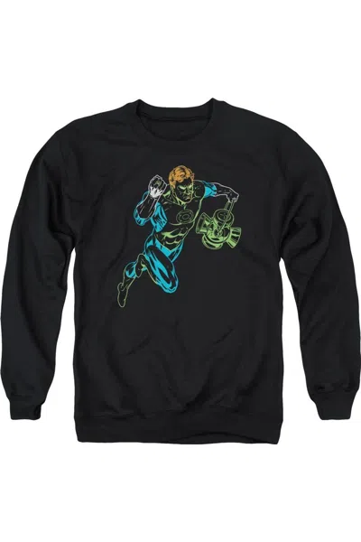 Gildan Gl Neon Lantern Adult Crewneck Sweatshirt In Black