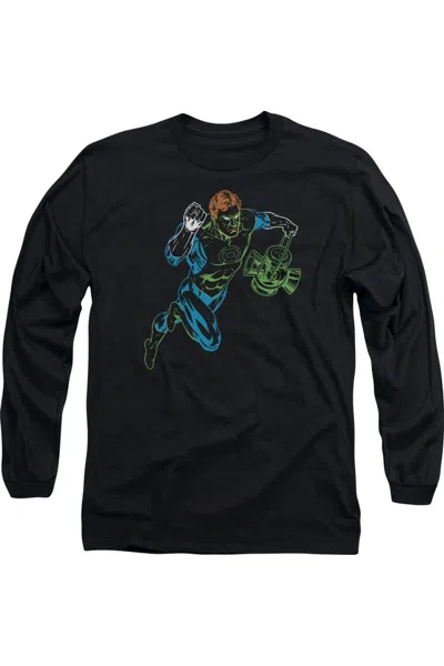 Gildan Gl Neon Lantern Long Sleeve Adult Tee / T-shirt In Black