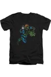 Gildan Gl Neon Lantern Short Sleeve Adult V Neck Tee / T-shirt In Black