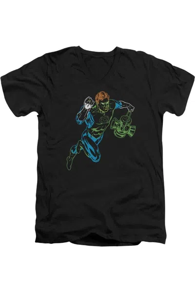 Gildan Gl Neon Lantern Short Sleeve Adult V Neck Tee / T-shirt In Black
