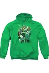 Gildan Gl Power Of The Rings Adult Pull Over Hoodie / Hooded Sweatshirt In Green