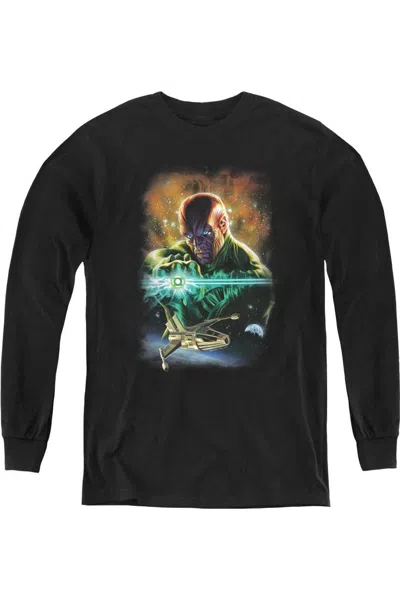 Gildan Kids' Green Lantern Abin Sur Youth Long Sleeve Tee / T-shirt In Black