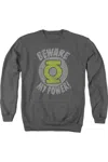 Gildan Green Lantern Beware Adult Crewneck Sweatshirt In Pink