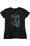 Gildan Green Lantern Black Lantern Batman Short Sleeve Womens Tee / T-shirt In Black