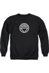 Gildan Green Lantern Black Lantern Logo Adult Crewneck Sweatshirt In Black