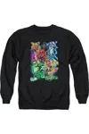 Gildan Green Lantern Blackest Group Adult Crewneck Sweatshirt In Black