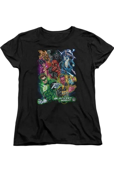GILDAN GREEN LANTERN BLACKEST GROUP SHORT SLEEVE WOMENS TEE / T-SHIRT