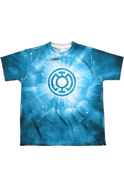 Gildan Kids' Green Lantern Blue Energy Short Sleeve Youth Poly Crew Tee / T-shirt