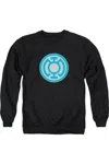 Gildan Green Lantern Blue Symbol Adult Crewneck Sweatshirt In Black