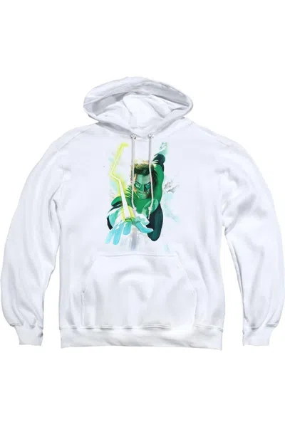 Gildan Green Lantern Clouds Adult Pull Over Hoodie / Hooded Sweatshirt In White