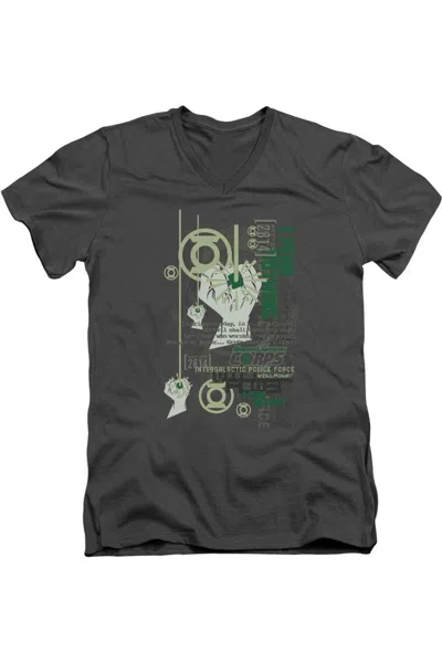 Gildan Green Lantern Core Strength Short Sleeve Adult V Neck Tee / T-shirt In Pink