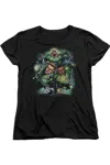 Gildan Green Lantern Corps #1 Short Sleeve Womens Tee / T-shirt In Black