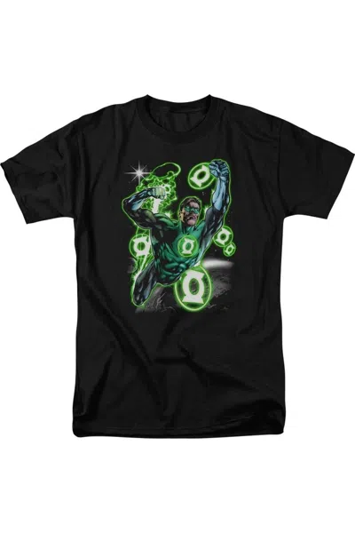 Gildan Green Lantern Earth Sector Short Sleeve Adult Tee / T-shirt In Black