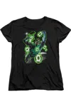 Gildan Green Lantern Earth Sector Short Sleeve Womens Tee / T-shirt In Black