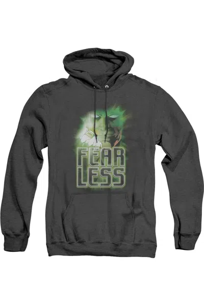 Gildan Green Lantern Fearless Adult Heather Hoodie / Hooded Sweatshirt In Black